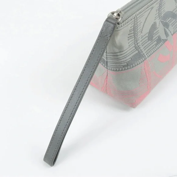 CHANEL Pouch Clutch Bag Gray Pink - Picture 9 of 12